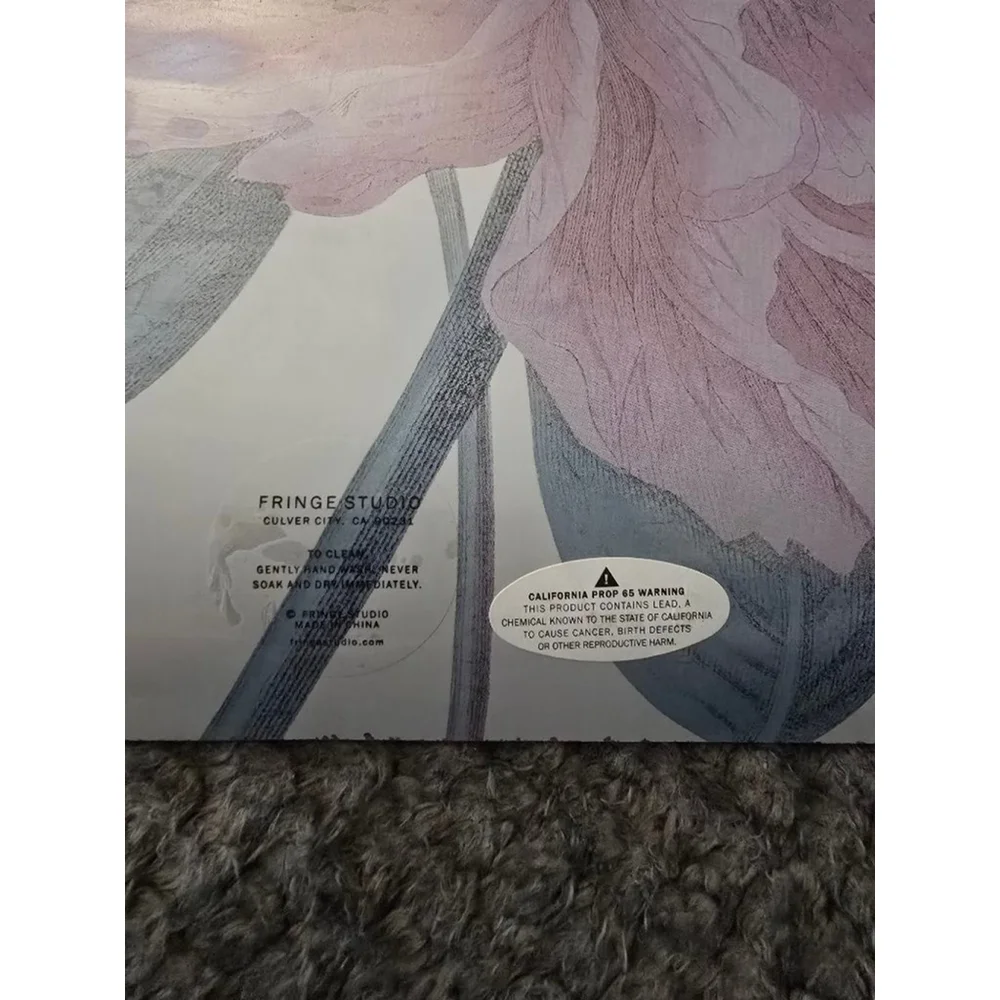 Rare Limited Edition Fringe Studio Peony Cottagecore Decorative Glass Tray